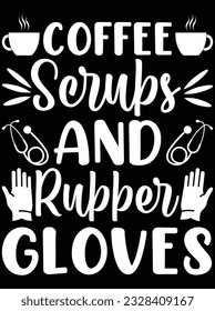 Limpieza de café y diseño de arte vectorial de guantes de goma, archivo eps. archivo de diseño para camiseta. SVG, archivo de diseño de corte EPS