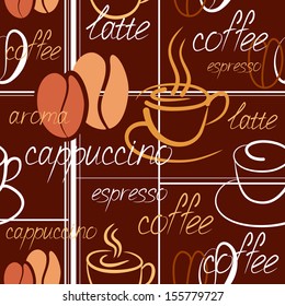 Coffee seamless background