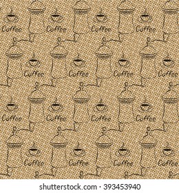 Coffee seamless background