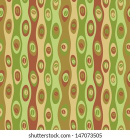 Coffee seamless. EPS8. Seamless pattern with coffee beans, art nouveau style.