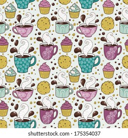 Coffee seamless pattern