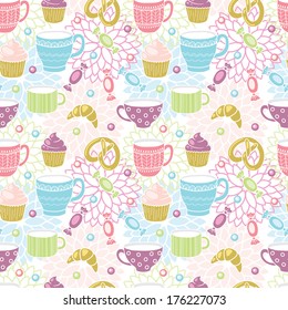 Coffee seamless pattern