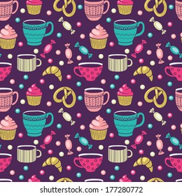 Coffee seamless pattern