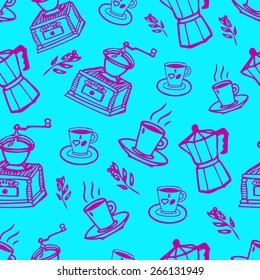 coffee seamless pattern