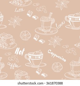 Coffee. seamless pattern