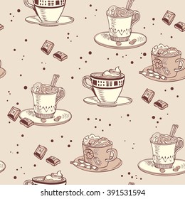 Coffee. seamless pattern