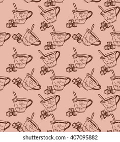 Coffee seamless pattern