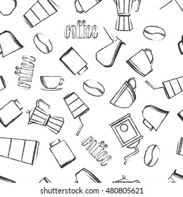 Coffee seamless pattern