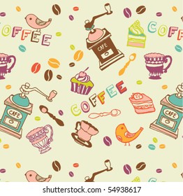 coffee seamless pattern