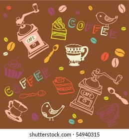 coffee seamless pattern