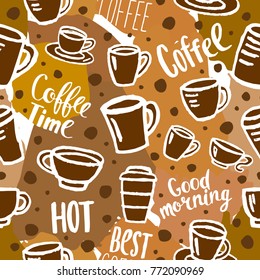 coffee seamless pattern