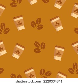 coffee seamless pattern coffee background