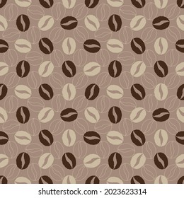 coffee seamless pattern for background, greeting card, packaging, texture, fabric pattern, wallpaper, coffee shop wall decoration