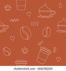 coffee seamless pattern background logo vector icon illustration