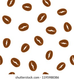 Coffee seamless pattern. Brown on white vector illustration. Perfect for paper,wrap,textile, poster, card, birthday and party invitation, wallpaper or background.