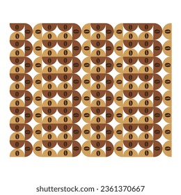 Coffee seamless pattern with a cups. Seamless texture of coffee icons. Vintage restaurant menu. Food and drink pattern. Vector illustration