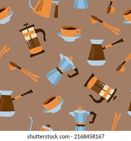 Coffee Seamless pattern. Design for fabric, textile, wallpaper, packaging