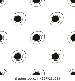 coffee, seamless pattern. perfect for your design: textile, poster etc