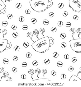 Coffee seamless pattern vector