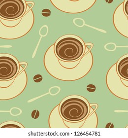 Coffee seamless pattern. Vector format