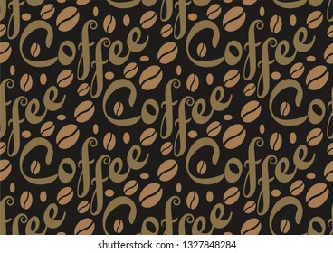 Coffee seamless pattern. Vector graphics