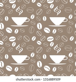coffee seamless pattern. vector illustration