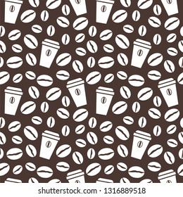 coffee seamless pattern. vector illustration