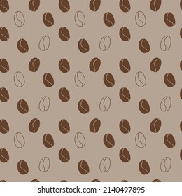 Coffee seamless pattern. Vector texture for print, textile, fabric design