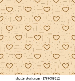 Coffee seamless vector pattern. Coffee beans. Linear style. Decorative ornament. Modern textile print. Nice flavor. For wrapping paper and wallpaper, fabrics, covers and textiles.