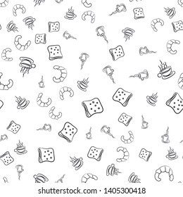 Coffee seamless vector pattern for Cup mug, restaurant or cafe menu design. 