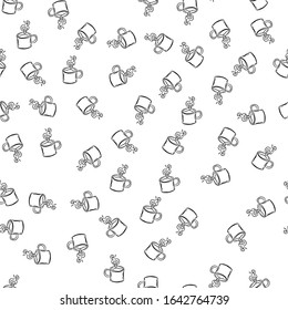 Coffee seamless vector pattern for Cup mug, restaurant or cafe menu design. 