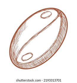coffee seed doodle icon isolated