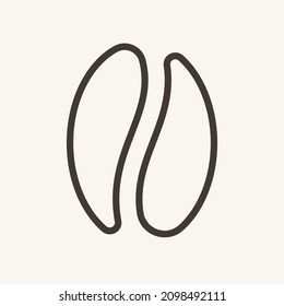 Coffee seed line icon - logo
