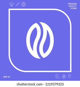 Coffee seed - logo. Graphic elements for your design