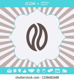 Coffee seed - logo. Graphic elements for your design