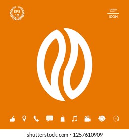Coffee seed - logo. Graphic elements for your design