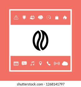 Coffee seed - logo. Graphic elements for your design
