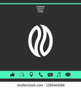 Coffee seed - logo. Graphic elements for your design