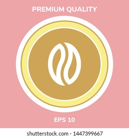 Coffee seed - logo. Graphic elements for your design