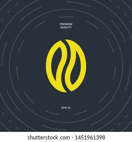Coffee seed - logo. Graphic elements for your design