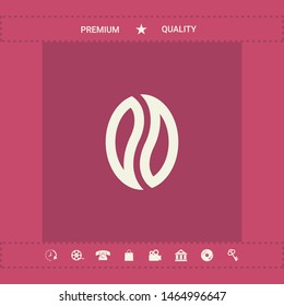 Coffee seed - logo. Graphic elements for your design