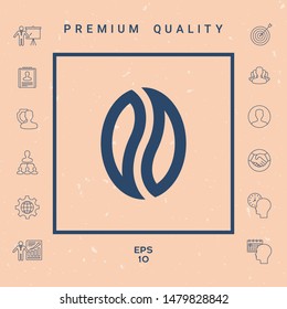 Coffee seed - logo. Graphic elements for your design