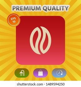 Coffee seed - logo. Graphic elements for your design
