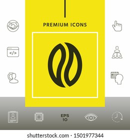 Coffee seed - logo. Graphic elements for your design