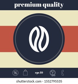 Coffee seed - logo. Graphic elements for your design
