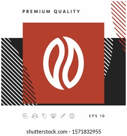 Coffee seed - logo. Graphic elements for your design