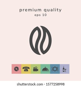Coffee seed - logo. Graphic elements for your design