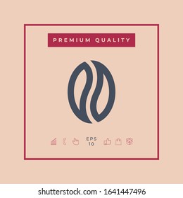 Coffee seed - logo. Graphic elements for your design