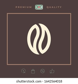 Coffee seed - logo. Graphic elements for your design