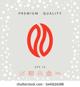 Coffee seed - logo. Graphic elements for your design